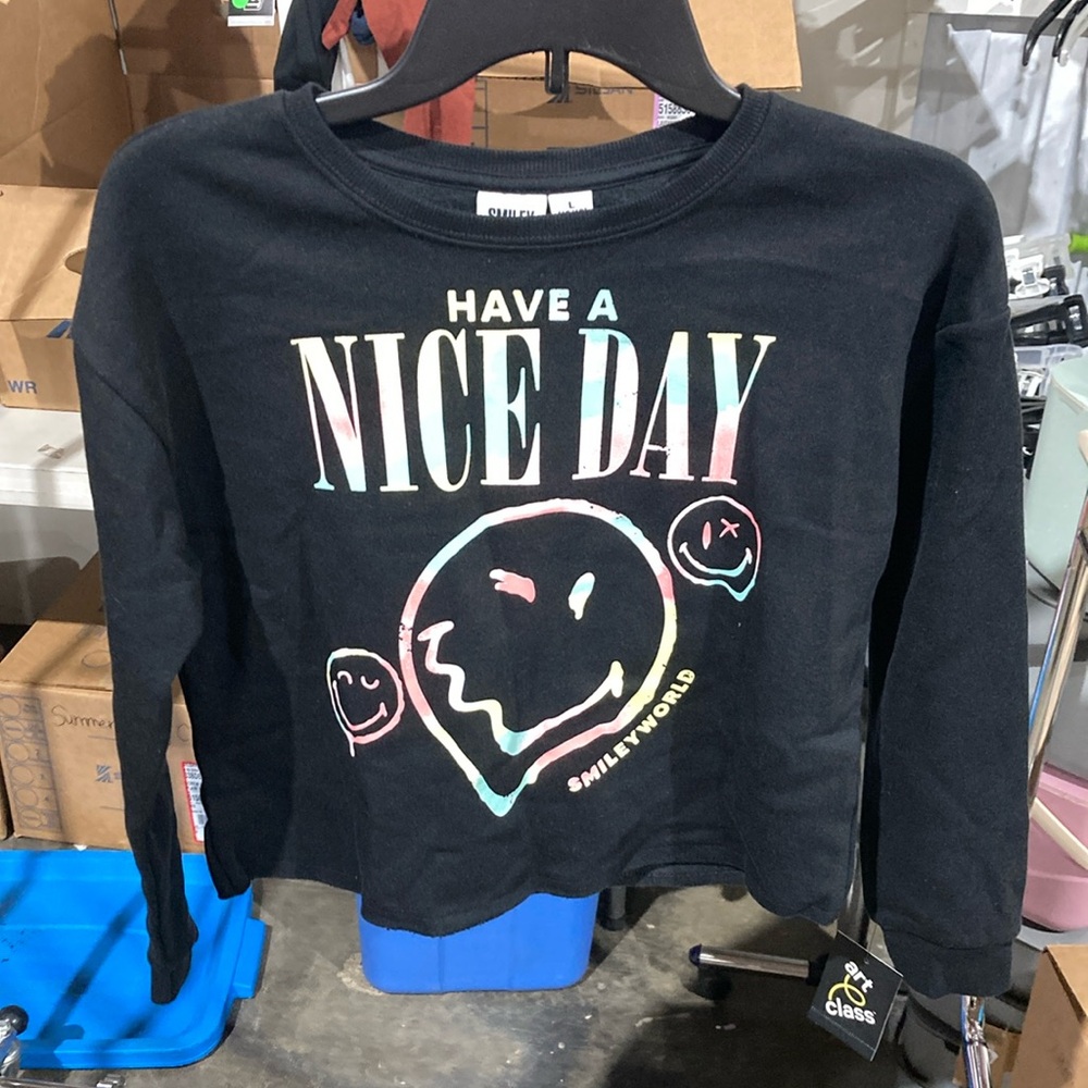 Have A Nice Day Smiley Face Crewneck Sweatshirt